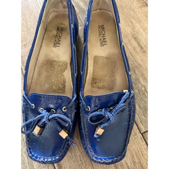 MICHAEL Michael Kors Women's Blue Leather Loafer Flats Size 8.5 - Picture 4 of 7